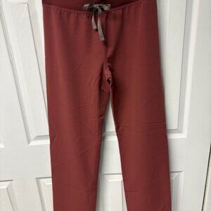 Figs Dark Cherry Livingston Pant - Size Small/Tall